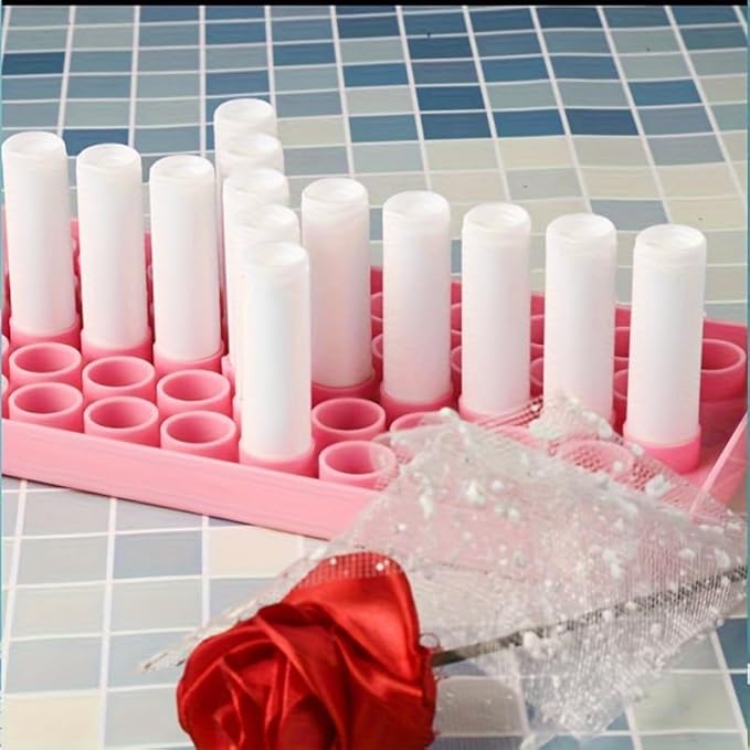 50 Lip Balm Container Kit with Filling Tray and Spatula, Round Tube Refillable Empty Tube 3 Colors, 0.15 oz, BPA Free, for DIY Homemade Lipstick Lipstick (50 white kits,)