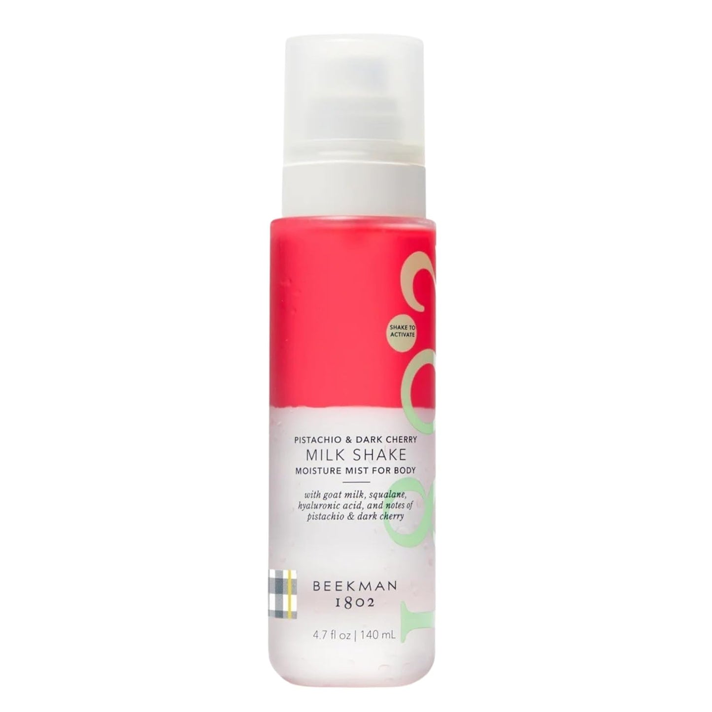 Beekman 1802 Milk Shake Body Mist - Pistachio & Dark Cherry 4.7 fl oz - Hyaluronic Acid, Jojoba Oil, Instantly Moisturizes, Hydrates & Softens, Good for Sensitive Skin, Cruelty Free
