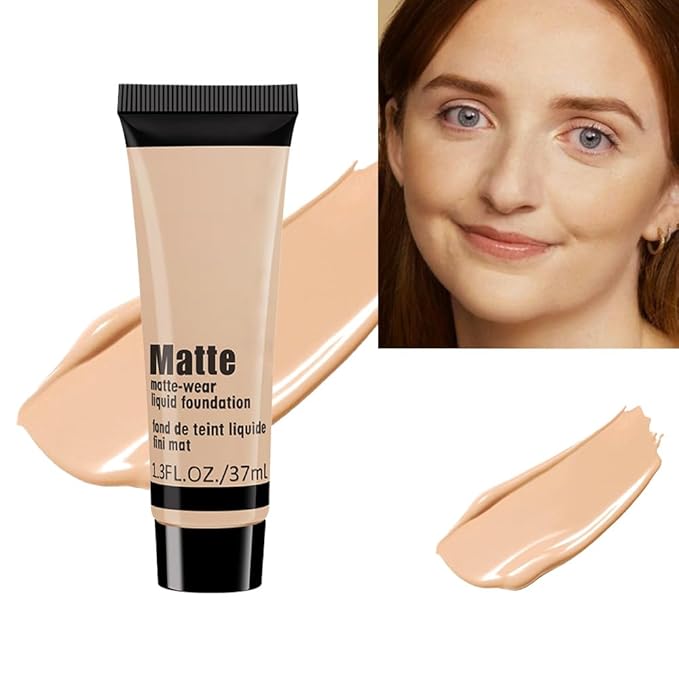 1 Pack Liquid Foundation Cream for Face Makeup,Durable Full Coverage Matte Concealer Make Up,Oil Control & Waterproof Base Primer -1 Fl.Oz (BEIGE 7#)