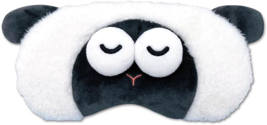 PERFECTSIGHT Sleep Eye Masks, Cute Plush Sleep Eye Cover Lightweight Adjustable Eyeshade Faux Fur Mask Cover for Women Men Sleep Travel Nap (Sheep)