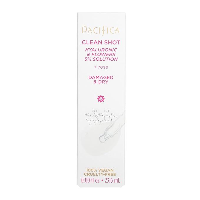 Pacifica Clean Shot Hyaluronic and Flowers 5 Percent Solution Unisex 0.8 oz