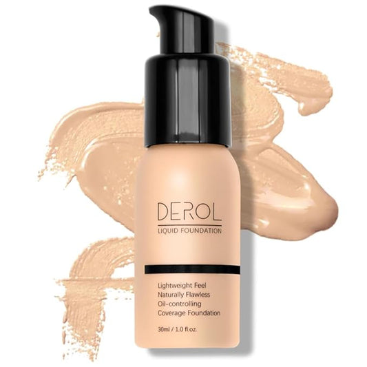 Foundation Full Coverage Liquid Foundation Cream - Lightweight Concealer - Suitable for All Skin Types (whipped cream 01)