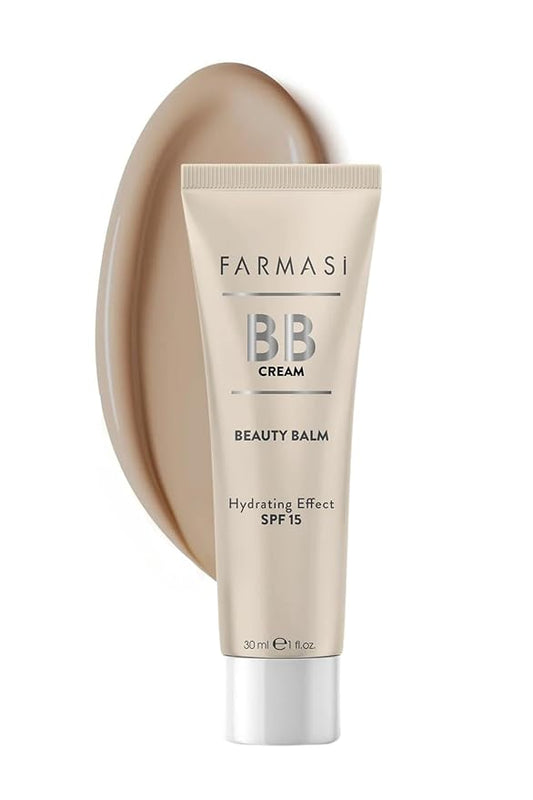 FARMASi Make Up BB Cream Beauty Balm, Full-Coverage Foundation, Concealer, Moisturizer BB Cream for All Skin Types, 1 fl. oz. / 30 ml (Medium)