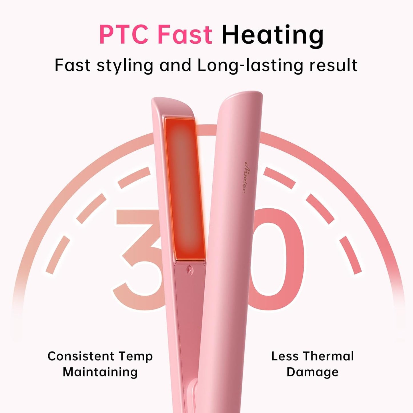 Mini Flat Iron 1 Inch Ceramic Mini Hair Straightener, Small Flat Irons for Short Hair, Curls Bangs, Dual Voltage for Travel,Dual Voltage for Worldwide Use