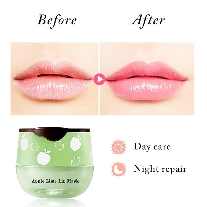 2 PCS Bee Lip Balm Honey Pot, Honey & Watermelon Lip Sleeping Masks Overnight, Hydrating Prevention Dry and Cracked Lip Scrubs Exfoliator Lip Care, Reduces Lip Lines