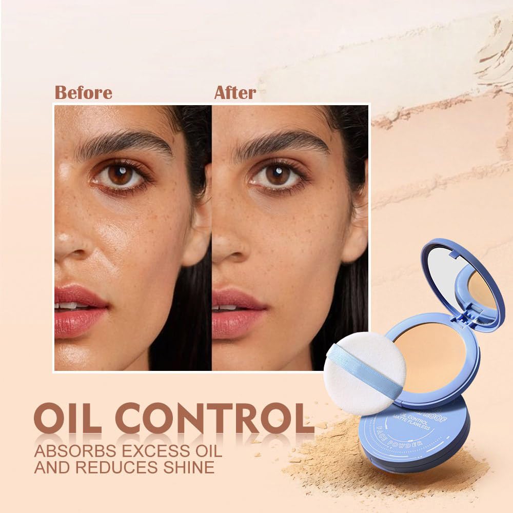 Pressed Matte Face Powder Makeup & Setting Powder for Poreless Wrinkle Blurring Contour Concealer Finishing,Lightweight,High Coverage,Shine Control, N.W 10g (03#)