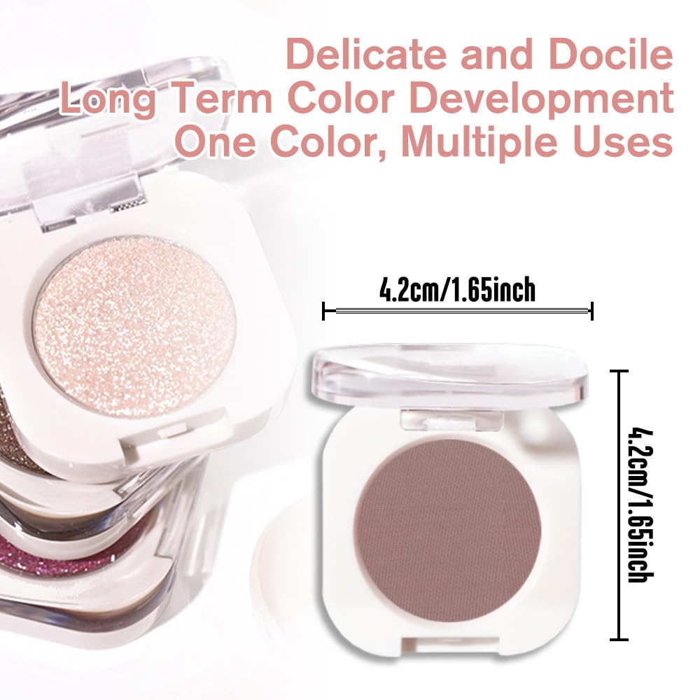 Brown Taupe Single Eyeshadow Makeup, Neutral Powde Eye Shadow for Older Women,Light Cocoa Matte Singles Eyeshadow Palette Pigmented Waterproof,sombras para ojos,Girls Monochrome Eyeshadows Gift