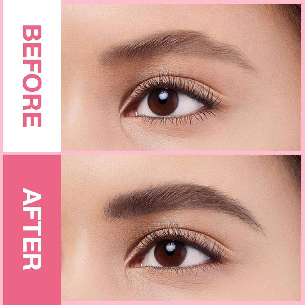 3Pcs Waterproof Eyebrow Pencil, Professional Makeup Micro Brow Pencil, Double-ended ultra-fine eyebrow pencil, Ultra-Fine Mechanical Pencil (3, 09#Dark Brown)