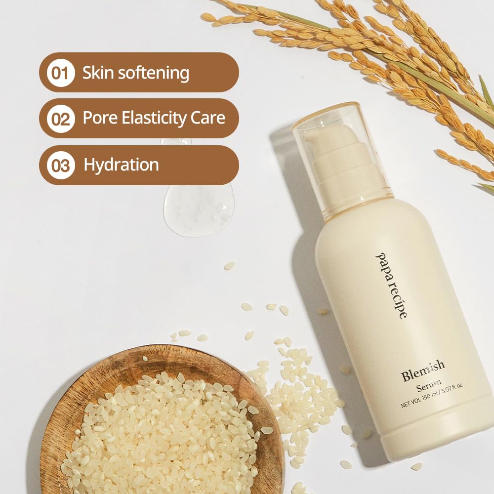 [Papa Recipe] Blemish Serum 150ml, 5.07 Fl Oz|Moisturizing Hydrating Skin Serum, Facial Skin Care, Bakuchiol Dewy Looking Skin, Smooth Skin Texture for Sensitive Skin|Korean Skin Care, Large Volume, Galactomyces Ferment Filtrate Hyaluronic Acid