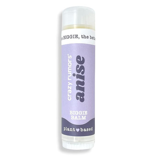 Crazy Rumors Biggie Anise Flavored All Natural, Plant Based Lip Balm to Moisturize and Nourish your Lips - Anise tube 0.6 oz (4x Larger than standard 0.15 oz lip balm)
