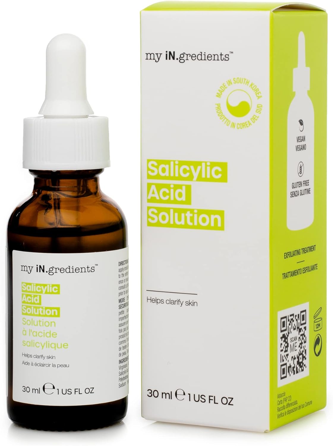 masque BAR My Ingredients Salicylic Acid Solution - Exfoliating Solution For Face - Healing Acne Spot Treatment For Blemish Prone Skin