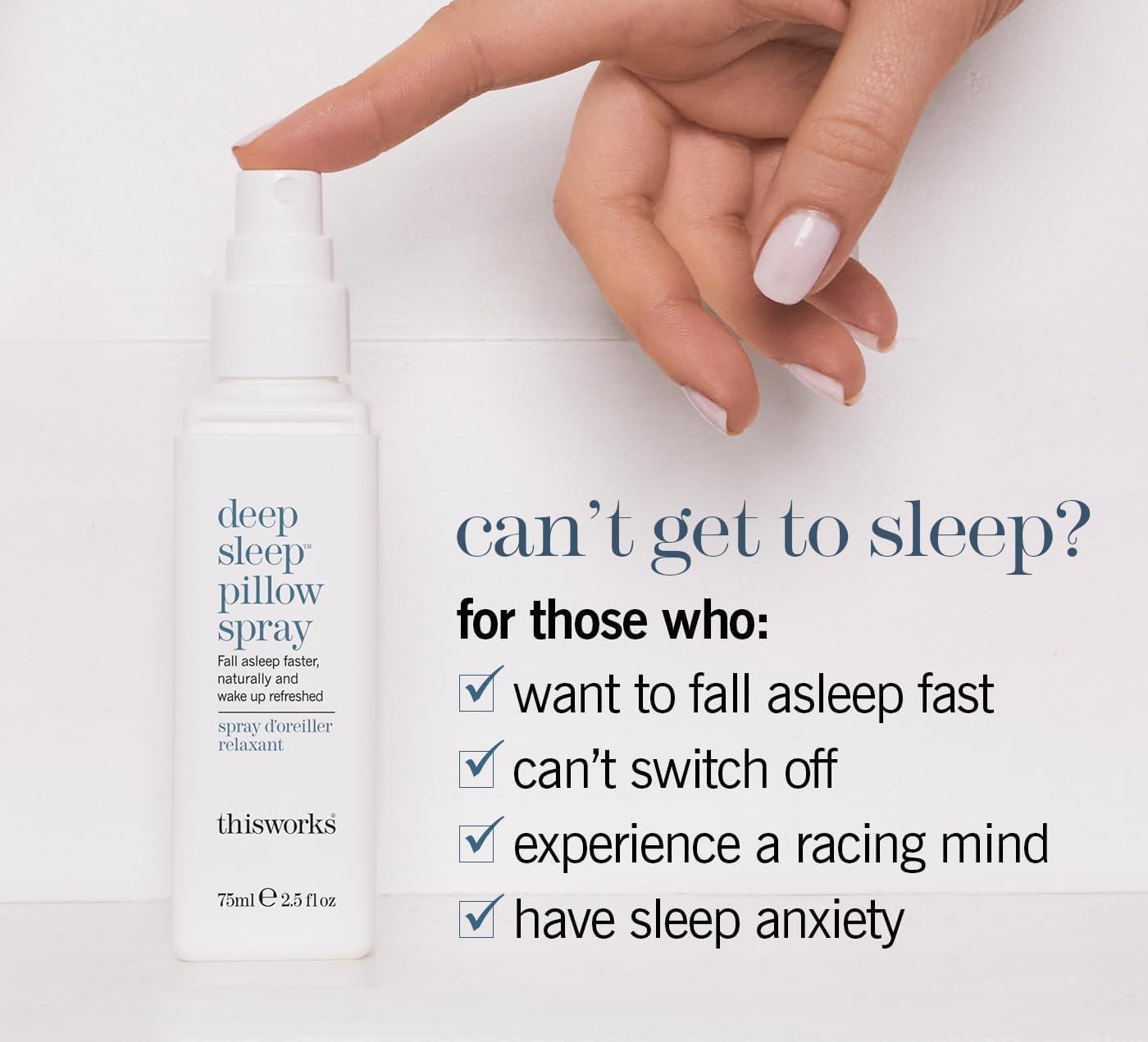 THISWORKS Deep Sleep Pillow Spray – Fast-Acting Natural Rest Formula with Essential Oils of Lavender, Vetivert & Camomile – 150 ml (5 fl oz)