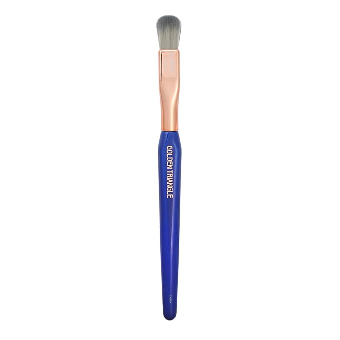 Bdellium Tools Professional Makeup Brush - Golden Triangle 792 Eye Double Dome Blender - With All Vegan and Soft Synthetic Fibers, For Effortless Application and Blending (Blue, 1pc)