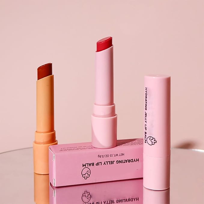 4 Colors Hydrating Jelly Lip Balm,Instantly Hydrate Lips Tinted Moisturizing Lip Balm For Dry Lips,Conditioning & Nourishing Lip Care Lip Moisturizer Fruit Lip Oil Jelly Lipstick (Blueberry)