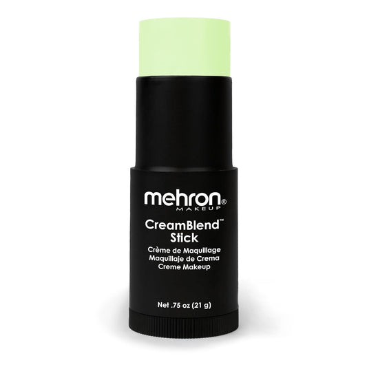 Mehron Makeup CreamBlend Stick | Face Paint, Body Paint, & Foundation Cream Makeup | Body Paint Stick .75 oz (21 g) (Pastel Green)