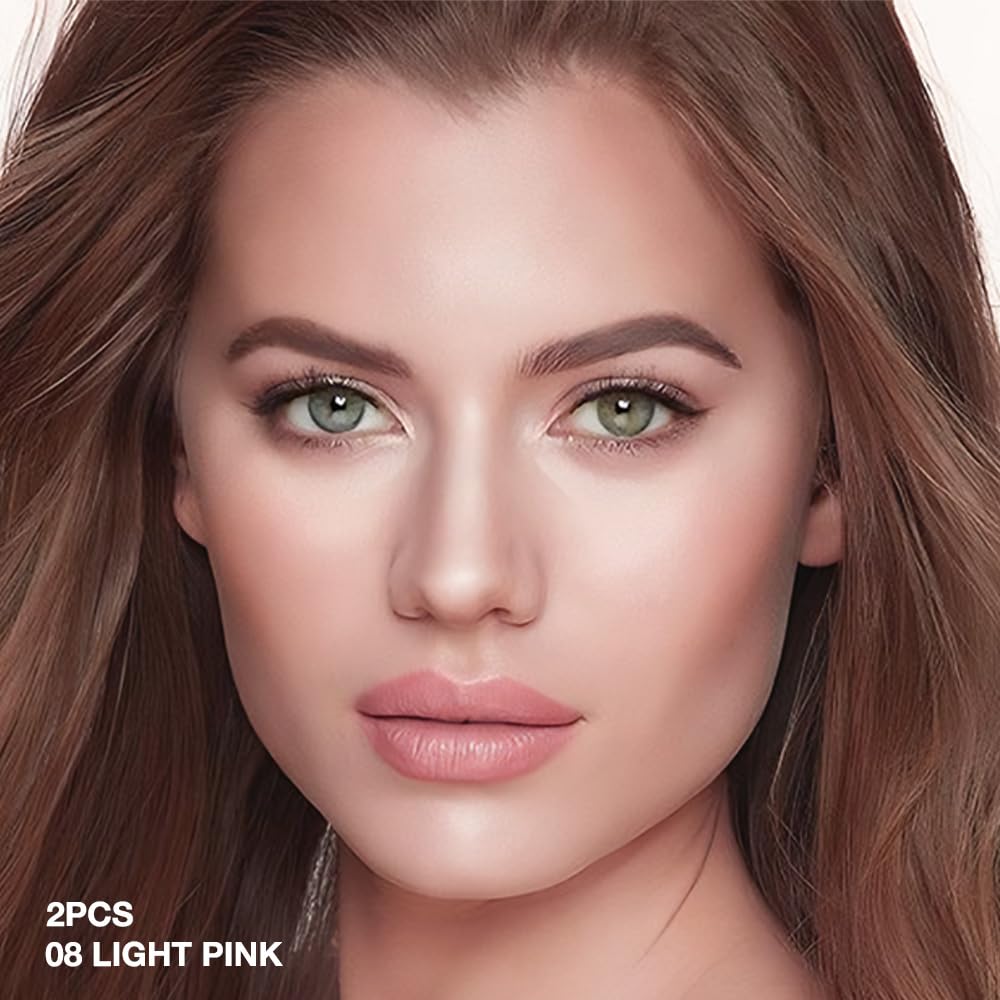 evpct 2Pcs under Eye Brightener, Nourishing Luminous under Eye Concealer Color Corrector for Dark Circles, Waterproof Naturactor Concealer Pot make up for Eye Ring corrector de ojeras, 08# Light Pink