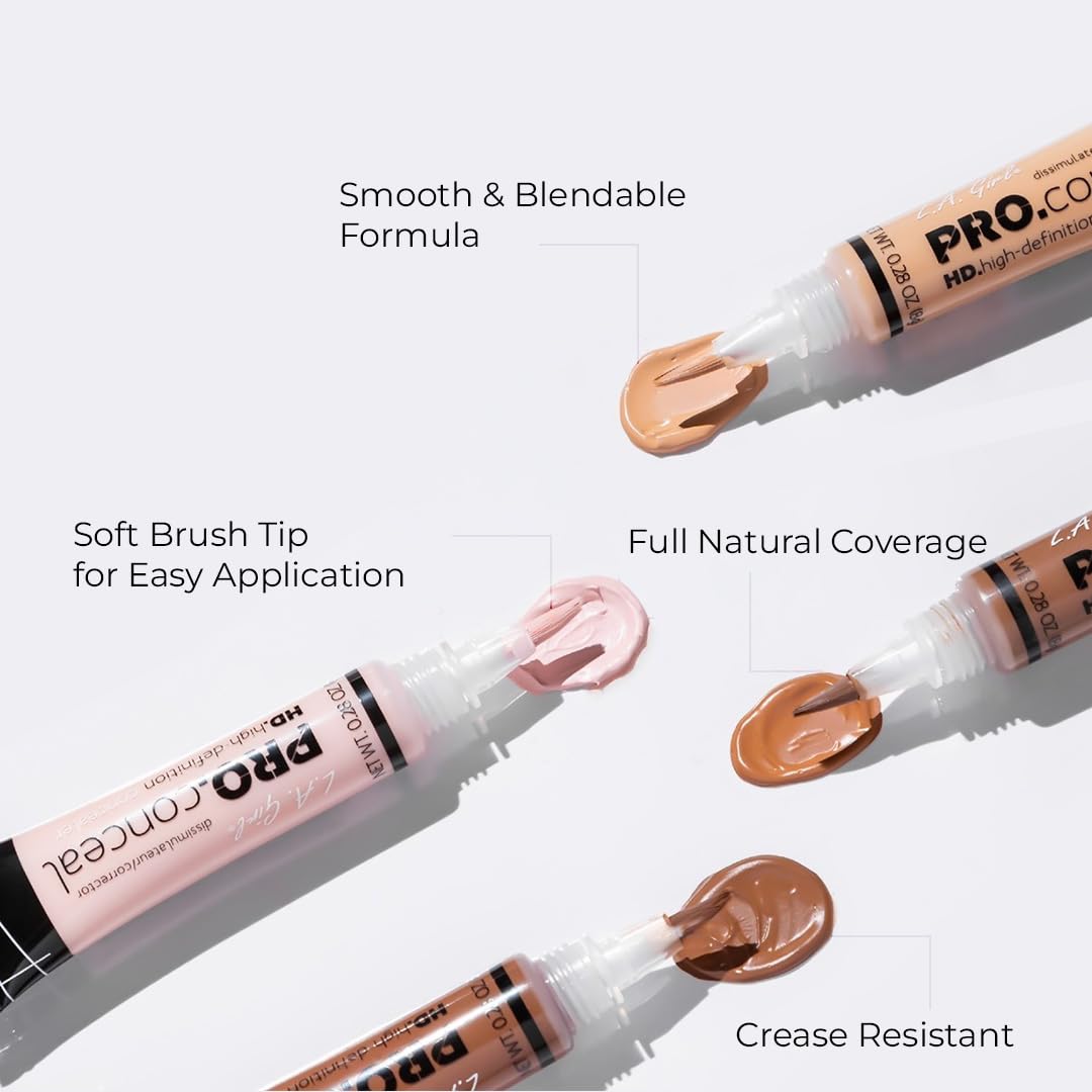 L.A. Girl Pro Conceal HD Concealer, Pure Beige, 0.28 Ounce