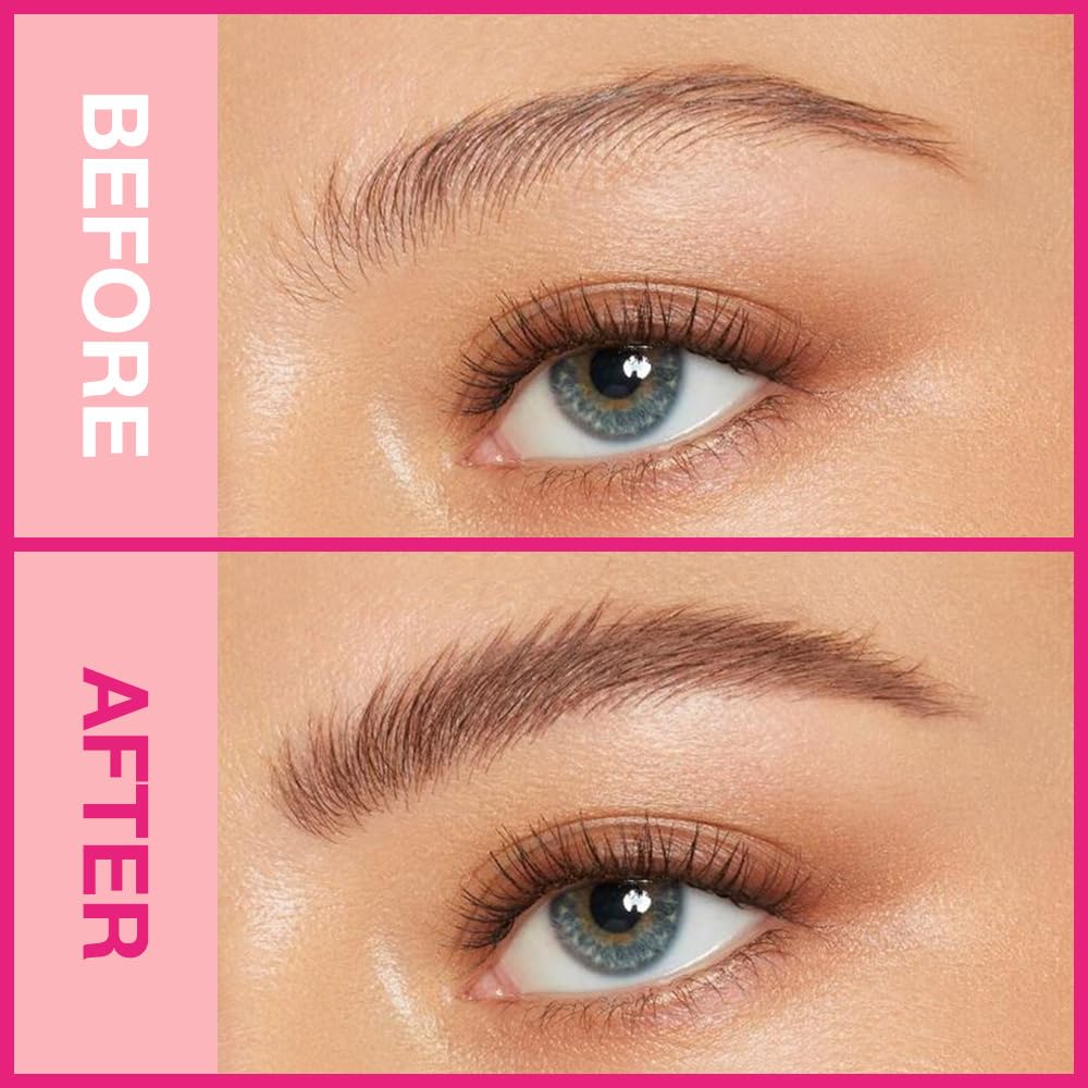 Kaely Microblading Eyebrow Pen with Multiple Fork Tips, Square Brush Magic Eyebrow Contouring Pen Waterproof, 3d Eye Brow Pencils for Women, Create Natural Hair-Like Brows, 102 Dark Brown