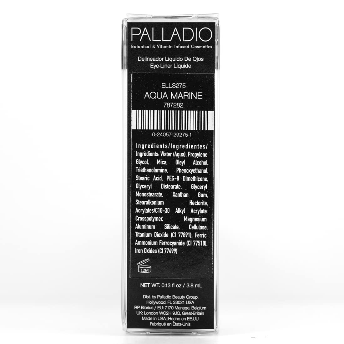 Palladio Liquid Eyeliner, Highly Pigmented and Waterproof Eyeliner, For Intense Eye Definition, Smear-proof Eyeliner Liquid, Includes Easy Grip Wand and Felt Tip Eyeliner Applicator, Aquamarine