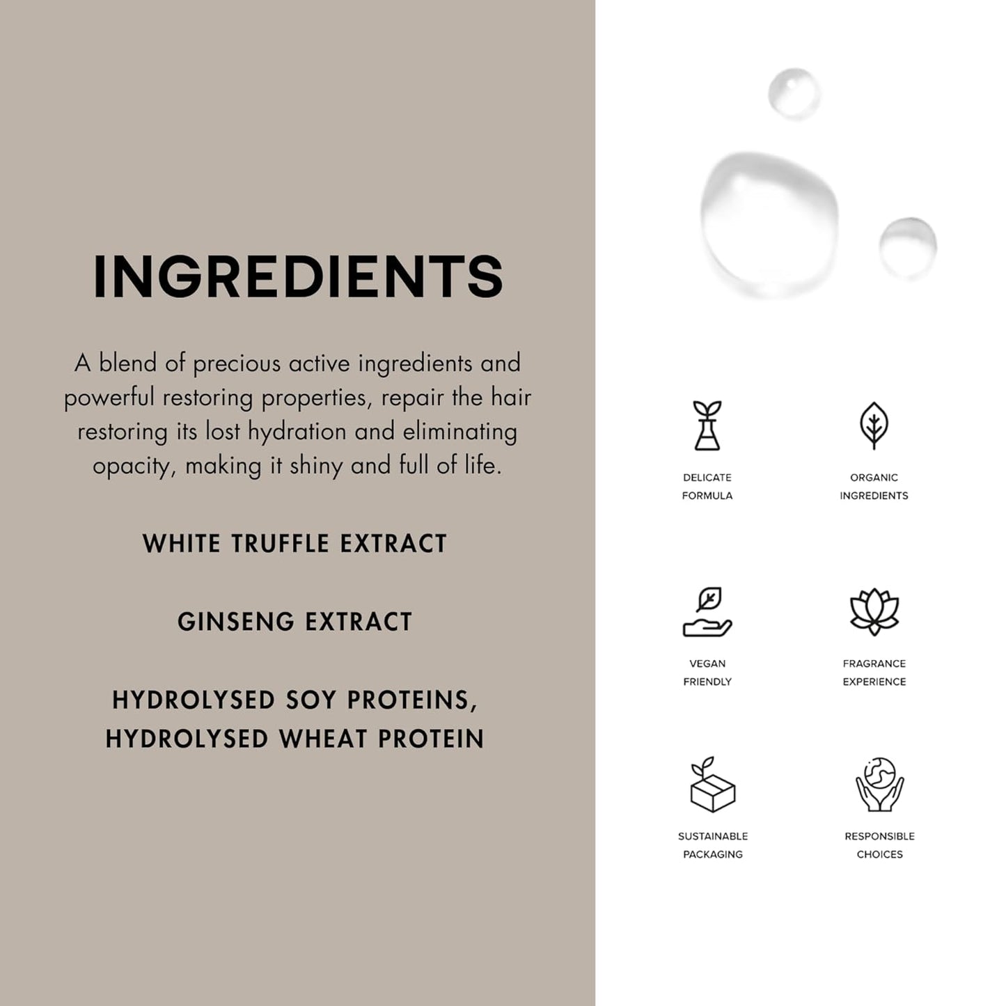 PREVIA Hydrating Leave-in Conditioner Spray with White Truffle Extract - Reconstructive Biphasic Detangling Treatment for Damaged, Dry, and Brittle Hair - Tames Frizz & Controls Static 3.3 Floz