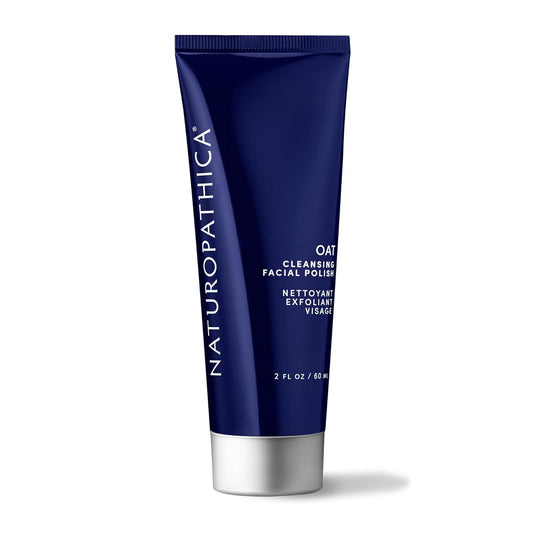 Naturopathica Oat Cleansing Facial Polish, Multi-Use Facial Cleanser, Face Scrub and Mask, Exfoliating Face Wash for Men & Women, Travel Size, 2 fl oz