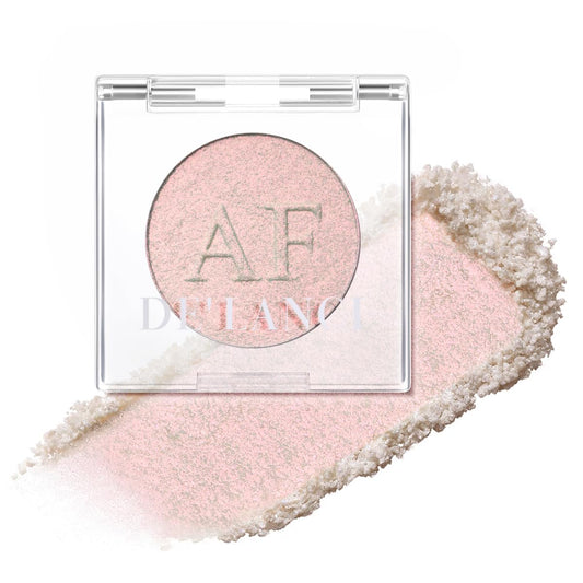 Highlighter Makeup Palette, Long Lasting New Formula, Fairy-like Sheer Glow, Translucent Pink and Silver Shimmer, Ideal for Face and Body Contour and Cheek Highlight,#1
