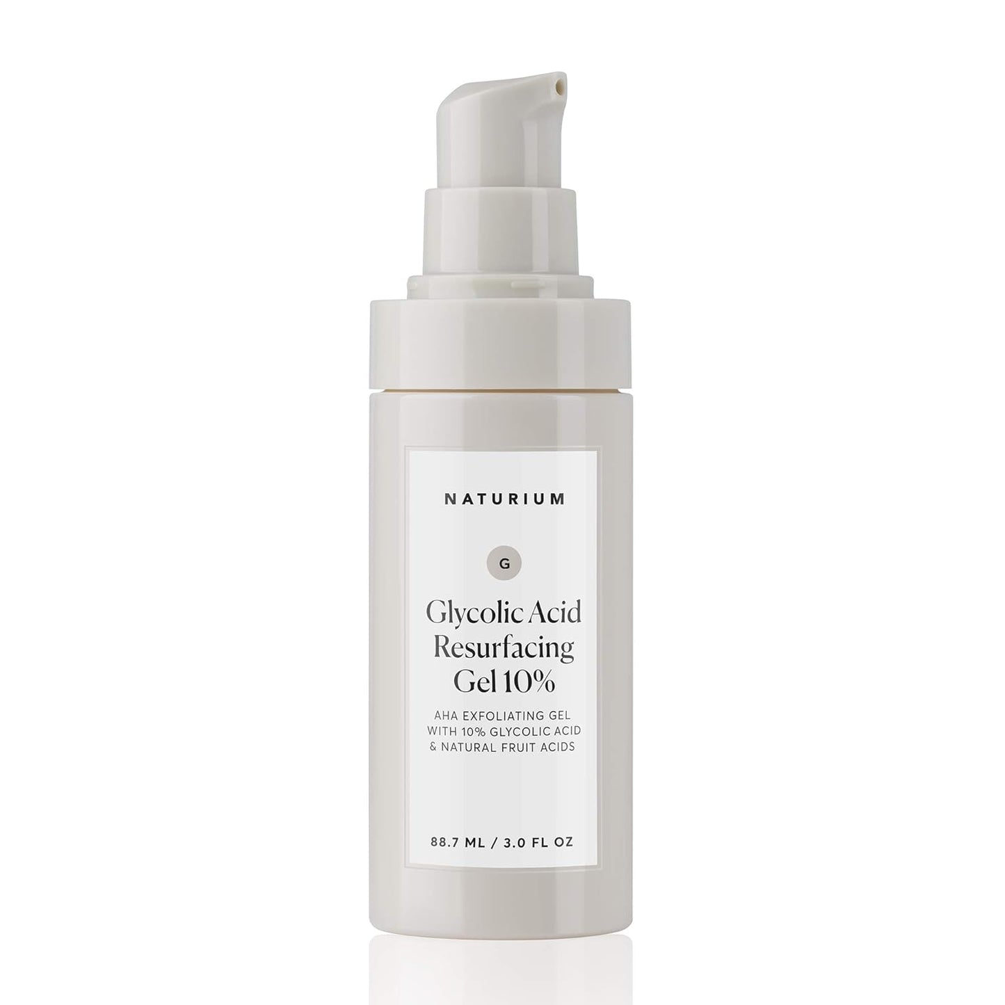 Naturium Glycolic Acid Resurfacing Gel 10%, AHA Exfoliating Gel with Natural Fruit Acids, 3.0 oz