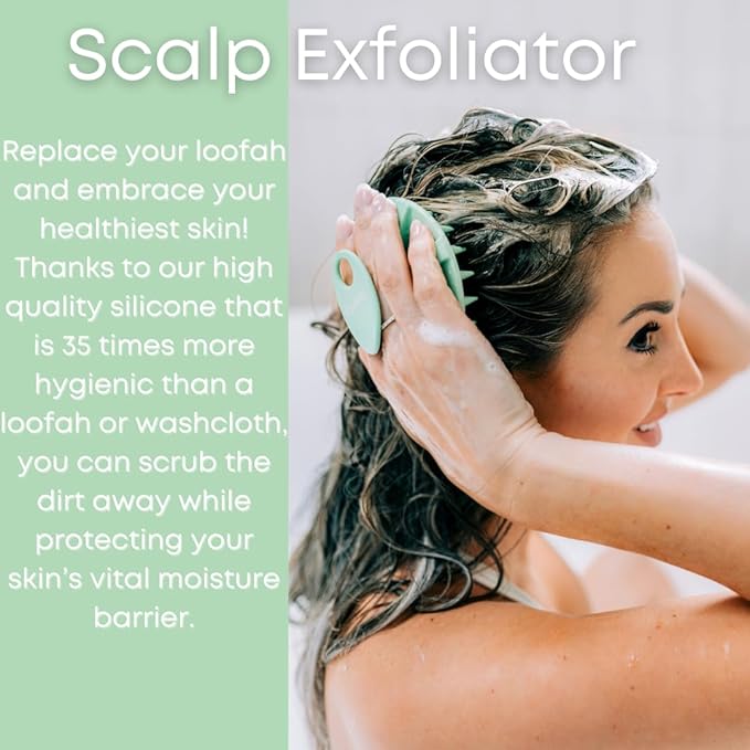 Skincare Essentials Kit - 4 Piece Bundle Pack - Face and Body Silicone Spa Accessory - Essential Beauty Set for Teen Girls Sage Green