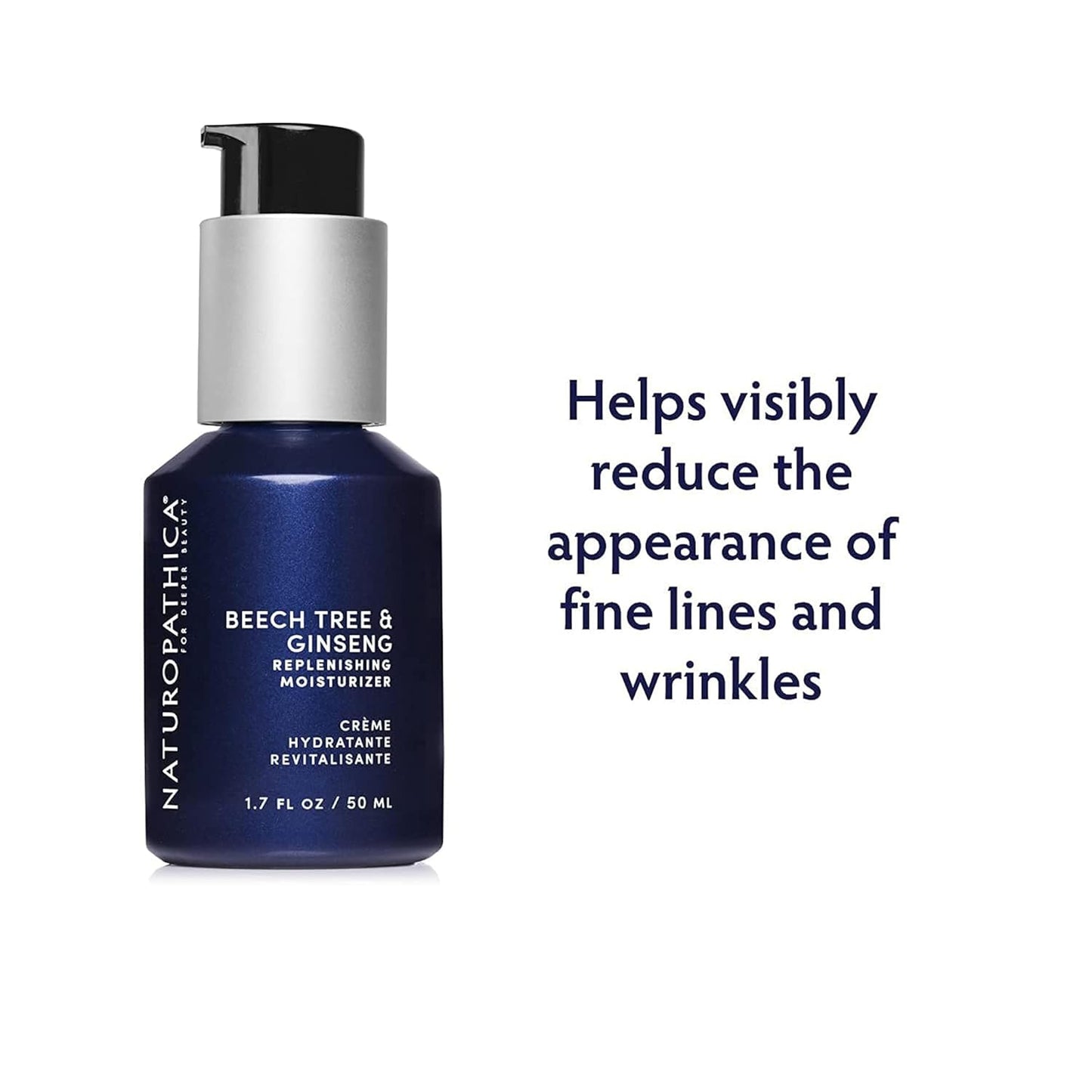 Naturopathica Beech Tree & Ginseng Replenishing Moisturizer, Hydrating and Firming Face Moisturizer, Antioxidant Rich Daily Face Lotion for Men and Women, 1.69 fl oz