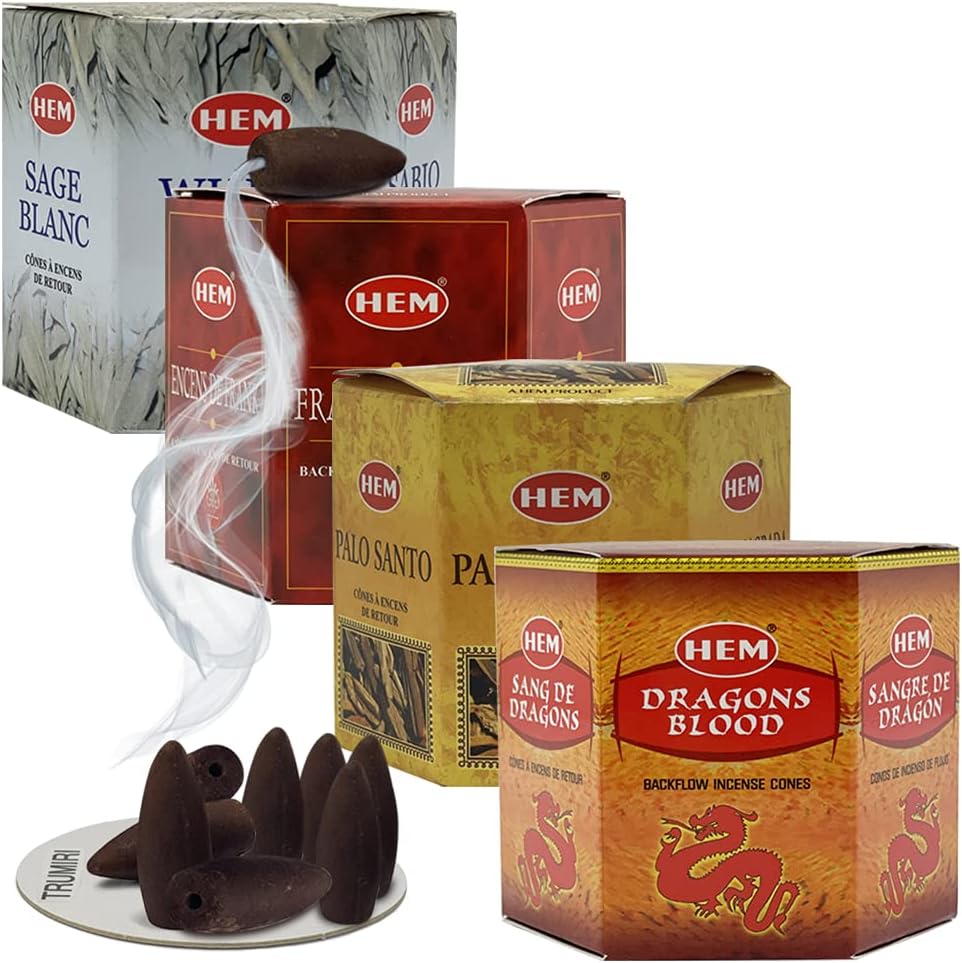 Variety Pack Backflow Incense Cones for Smoke Fountain Haze Falls Waterfall Aromatic and Mat Bundle #4