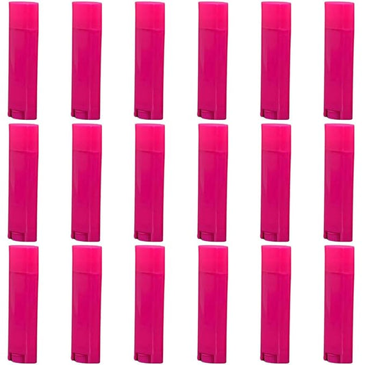 5ml 25Pcs Empty Oval Deodorant Lip balm Tubes Containers Twist-up Refillable Containers for Lipstick,Chapstick,Homemade Lip balm,DIY Deodorants(Hot Pink)