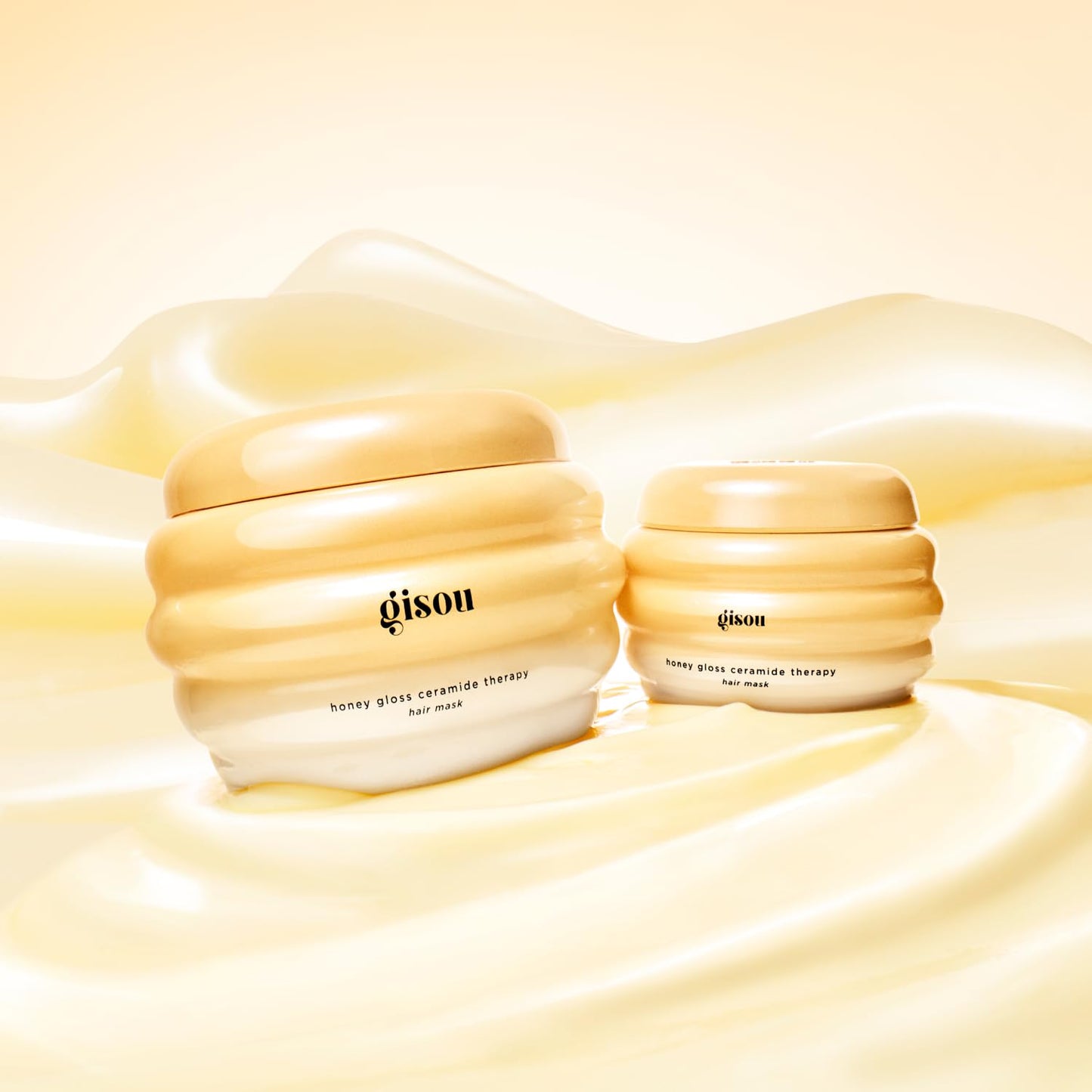 Gisou Honey Gloss Ceramide Therapy Hair Mask, Deep Hydration & Repair, Mirsalehi Honey, Ceramides & Hyaluronic Acid, 4x Stronger Hair & +85% Shine, Suitable for All Hair Type (75ml)