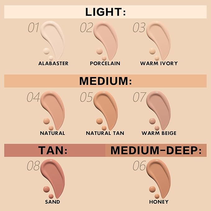 FOCALLURE 2 Pcs Liquid Foundation, Skin Evolution Foundation + Concealer, Full Coverage Foundation Makeup, Durable, Waterproof, Oil-Control, Hides Wrinkles & Lines, Sand