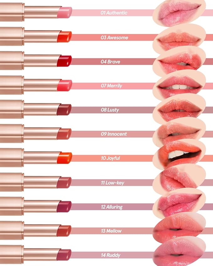 ATHÉ Authentic Lip Balm 04 BRAVE (Tinted), Lightweight Wear & Plumping Lips without Stickiness, Moisturizing & Nourishing Plant-Based Vegan Chapstick for Dry, Petrolatum Free, Cruelty-Free