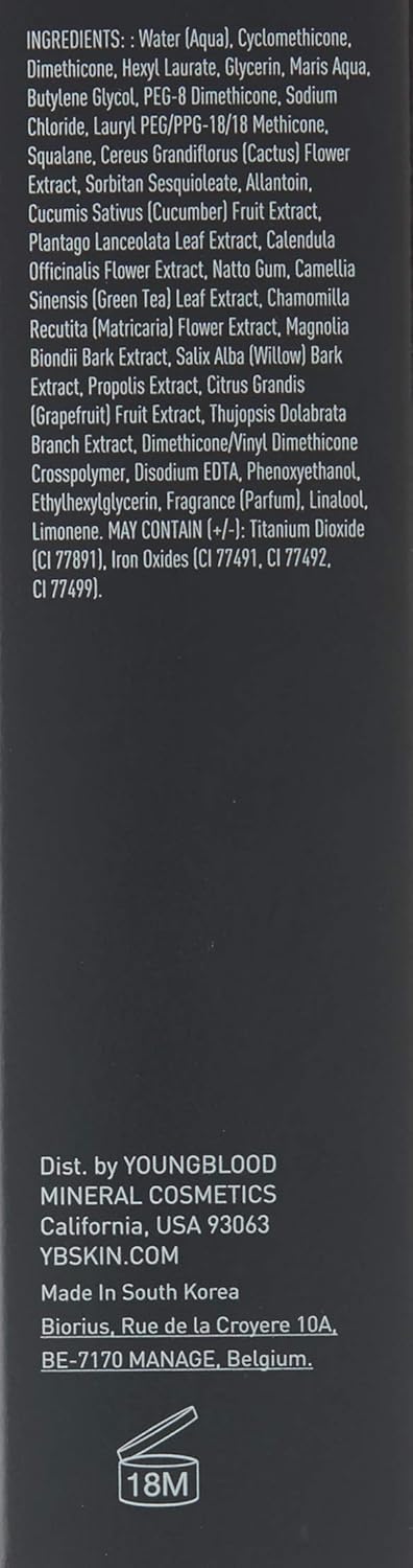 Youngblood Clean Luxury Cosmetics Liquid Mineral Foundation, Capri | Dewy Mineral Lightweight Full Coverage Makeup for Dry Skin Poreless Flawless Tinted Glow | Vegan, Cruelty Free, Gluten-Free