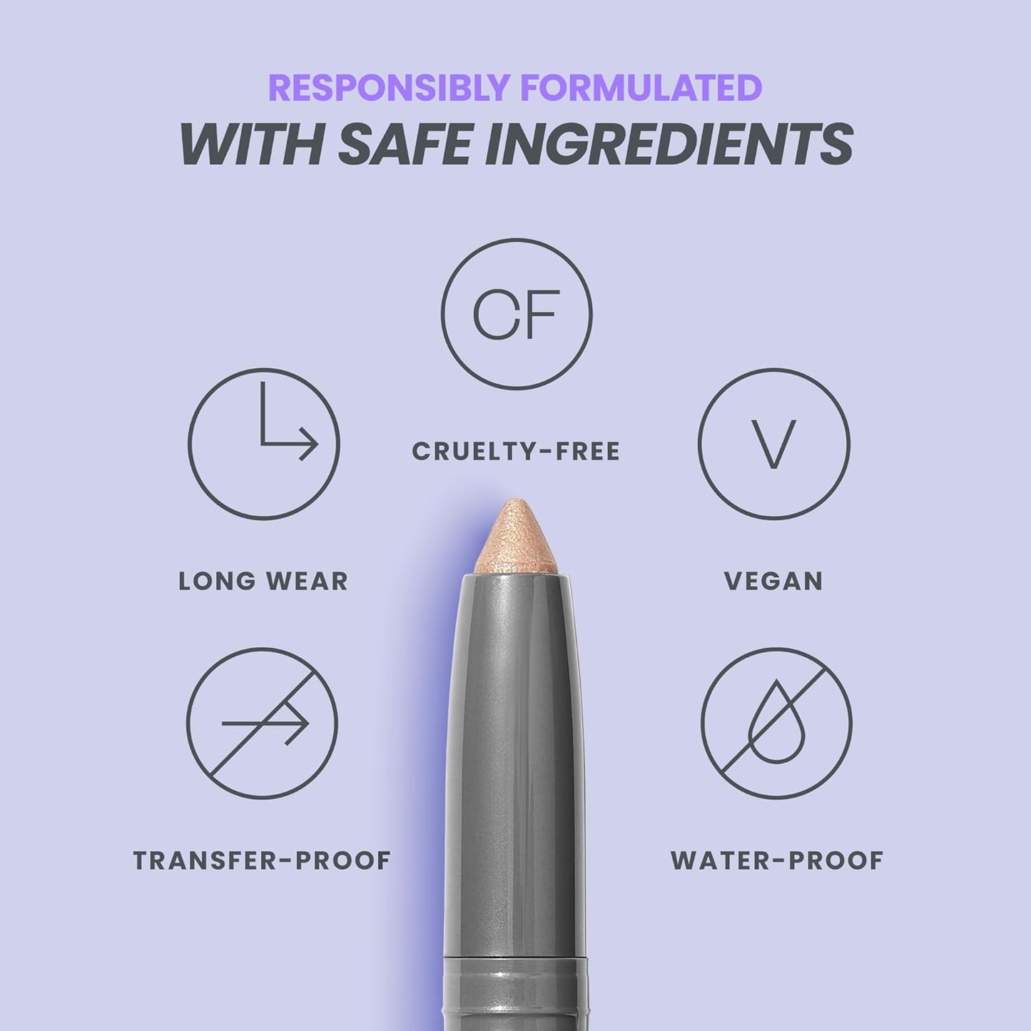 Wonderskin IYKYK Eyeshadow Stick - Longwear Eye Shadow Sticks, Budge-Proof & Waterproof Shimmer Eyeshadow Stick with Built-in Sharpener (Champagne)