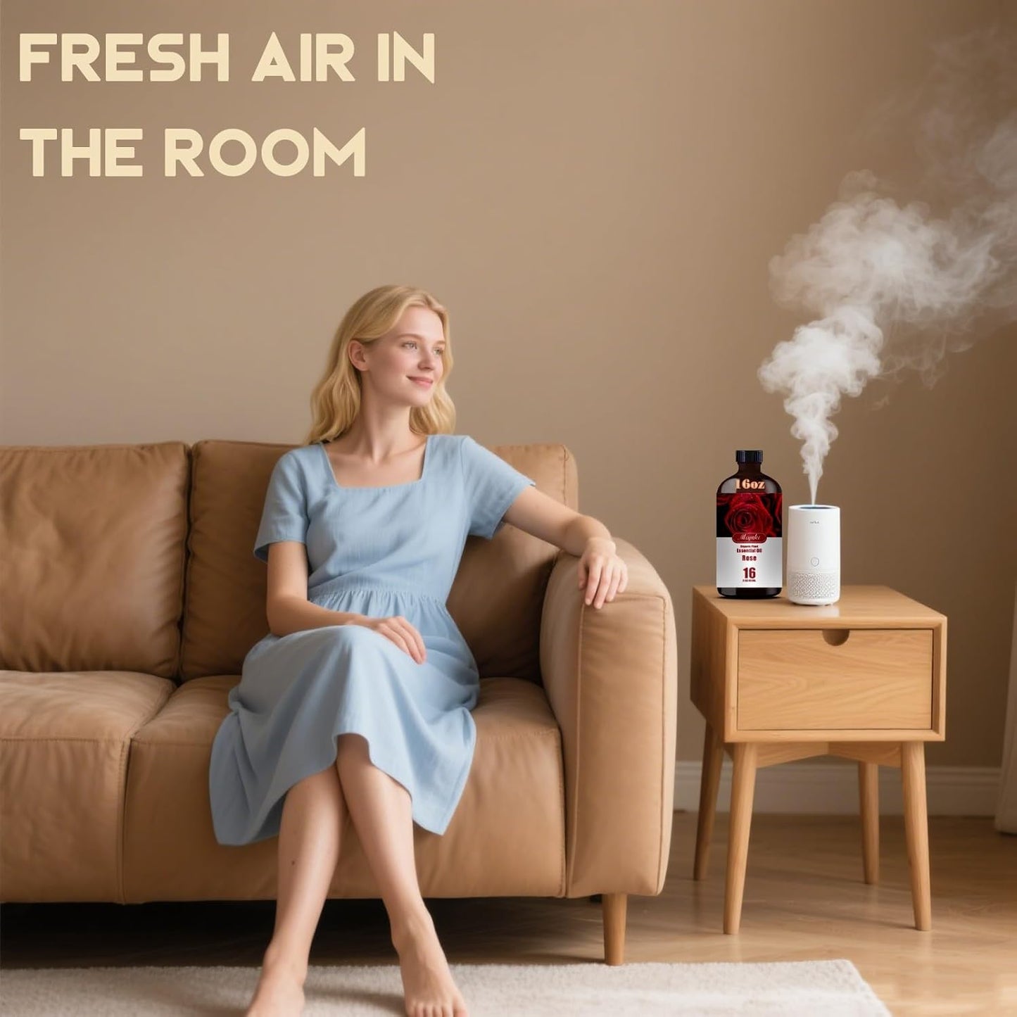 Rose Fragrance Oil-Rose Essential Oil 16.33oz (490ml)-100% Pure Natural Scent for Diffusers, Candles, Soap Making & Aromatherapy-Relaxing Home & Gift Essential Oil for Bath, Massage