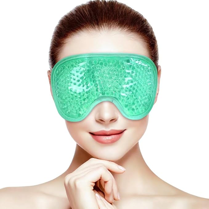 ONLYSKY BEAUTY Cold Eye Mask Cooling Gel Eye-Mask for Dry Eyes, Eye relax and Pressure Release as Gift for women (Green)