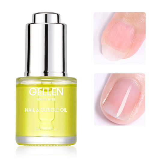 Gellen Nail Cuticle Oil for Growth and Strength, Natural Keratin Vitamin E Nail Growth Oil, Organic Cuticle Nails Serum for Hydrating, Nourishing, Strengthening, Repairing