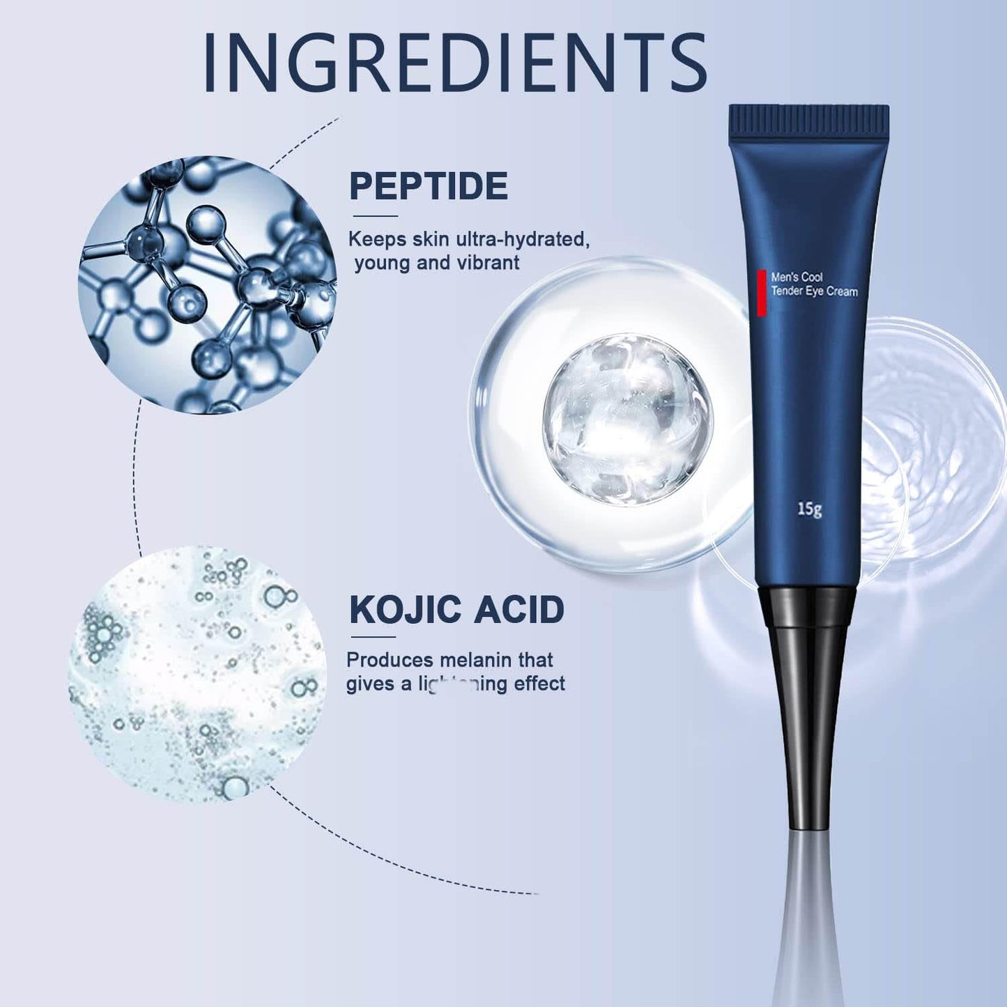 Men Eye Cream Anti Aging,Himse Awaken Peptide Depuffing Eye Gel,Men's Moisturizing Eye Cream Remove Eye Bags,Wrinkles,Fine Lines,Dark Circles,Puffiness and Bags Under Eyes (2PCS)