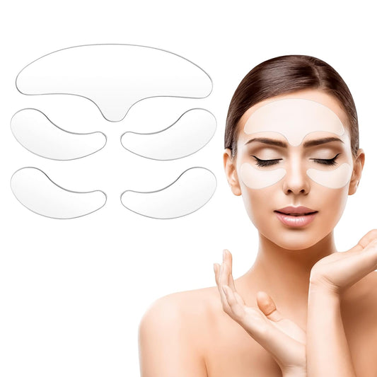 Reusable Anti-Wrinkle Patches, Reusable Silicone Patches Set Eye Patches Wrinkle Patches, Forehead Wrinkle Patches