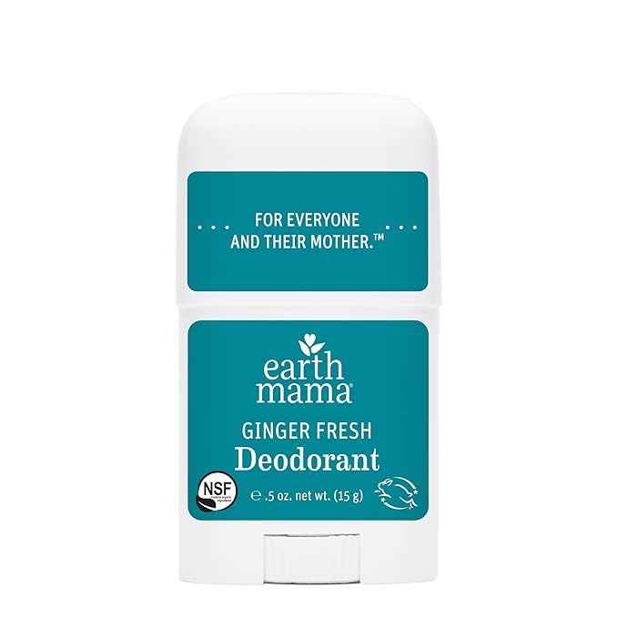Earth Mama Mini Deodorant Travel Set | Safe for Sensitive Skin, Pregnancy and Breastfeeding, Contains Organic Calendula with No Fragrance Chemicals, No Baking Soda or Aluminum (4-Pack)