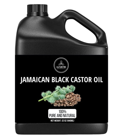 Naturevibe Botanicals Jamaican Black Castor Oil 32 Ounces | 100% Pure and Natural | Great for Skin Care and Hair Care