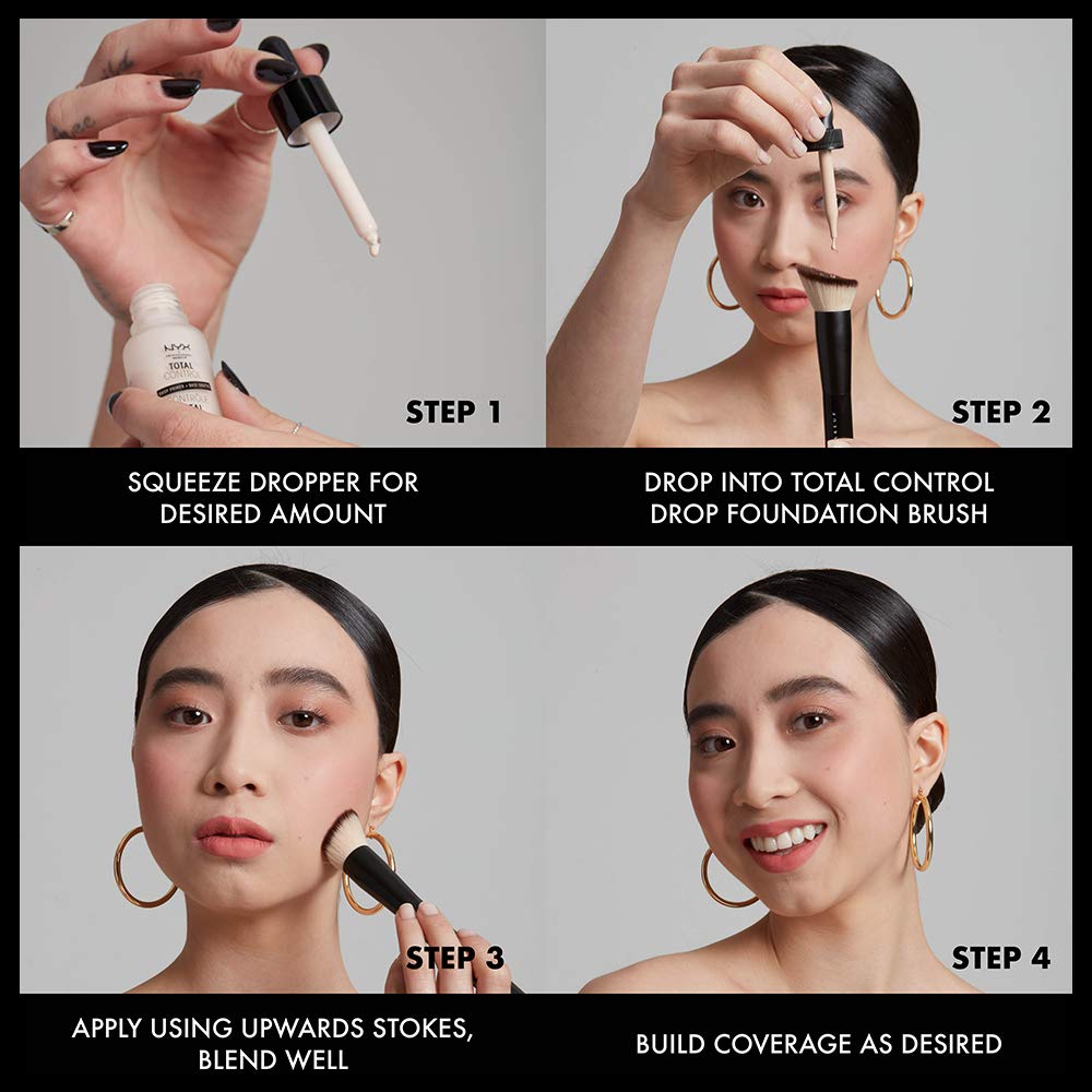 NYX PROFESSIONAL MAKEUP Total Control Pro Drop Foundation, Skin-True Buildable Coverage - Sienna (Pack of 2)