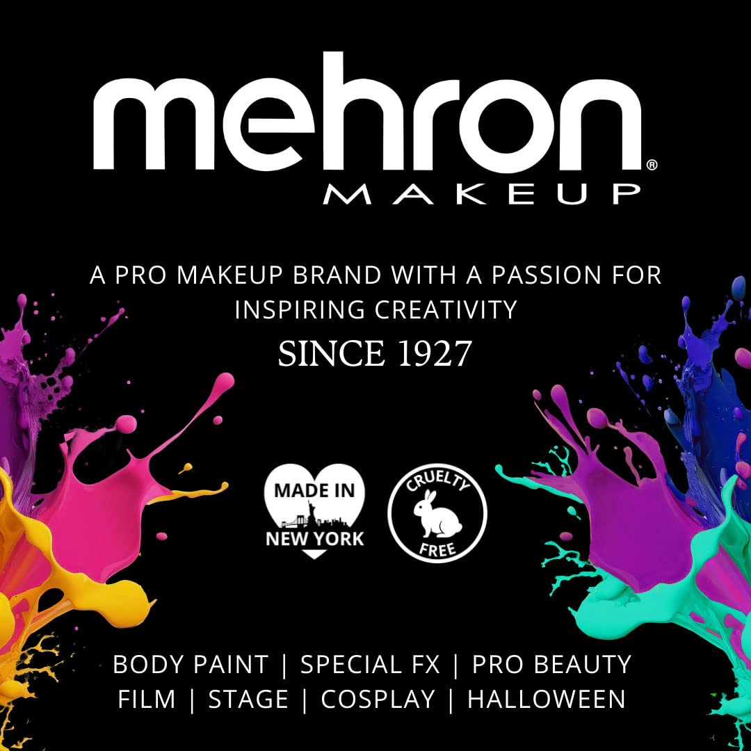 Mehron Makeup Metallic Powder (.17 oz) with Mixing Liquid (1 oz) (ROSE GOLD)