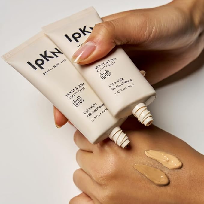 IPKN Moist & Firm BB Cream - Ultra-Hydrating Daily BB Cream with or without SPF40 - Lightweight, Non-Greasy Face Base with Antioxidants for Smooth, Radiant Skin
