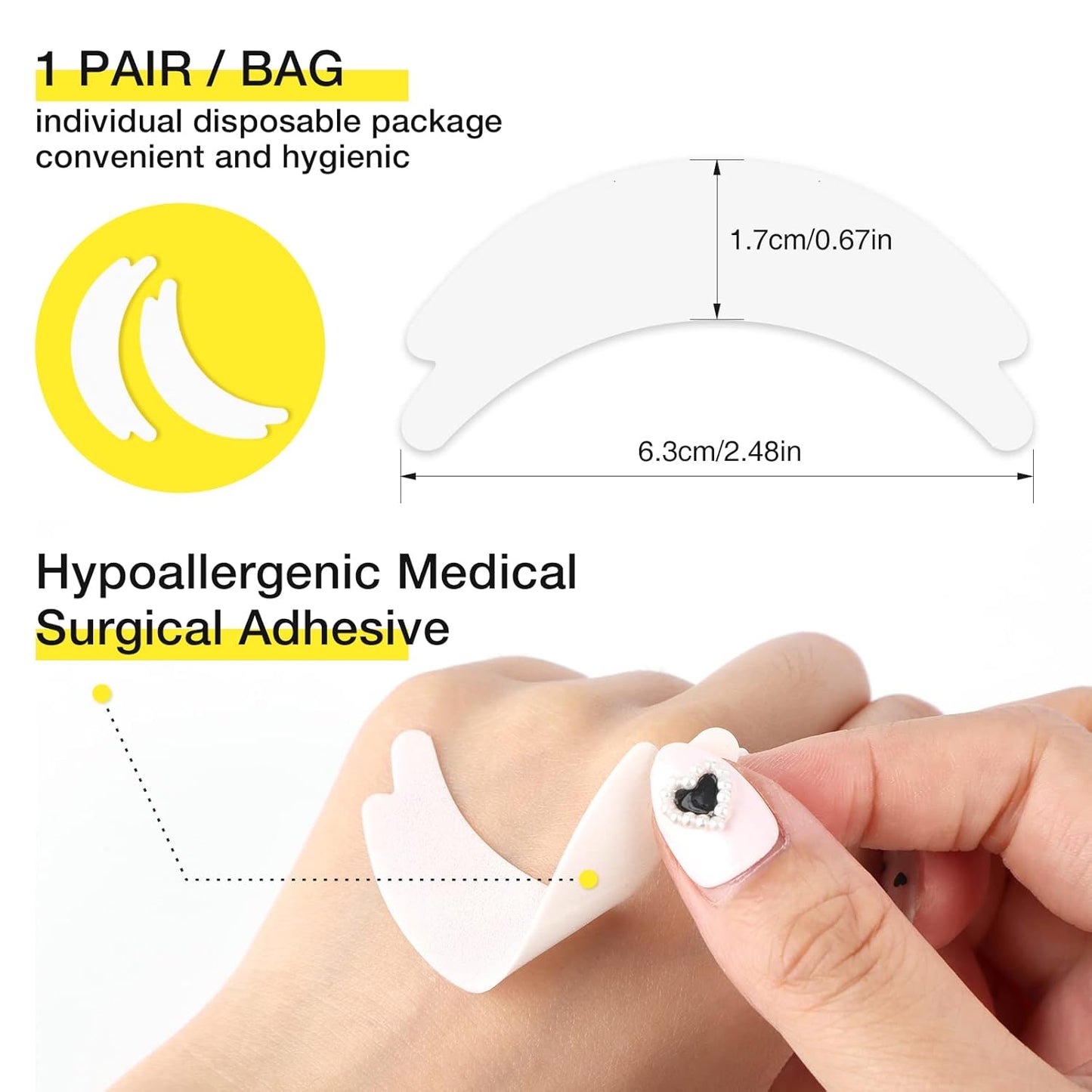 LASHVIEW 50 Pairs Eye Pads,Under Eye Pads for Eyelash Extension,Microfoam Eye Pads,Natural NO Hydrogel,Lash Extension Lint Free,Fit Most Eye Shape, Stick Well,Hypoallergenic,Waterproof