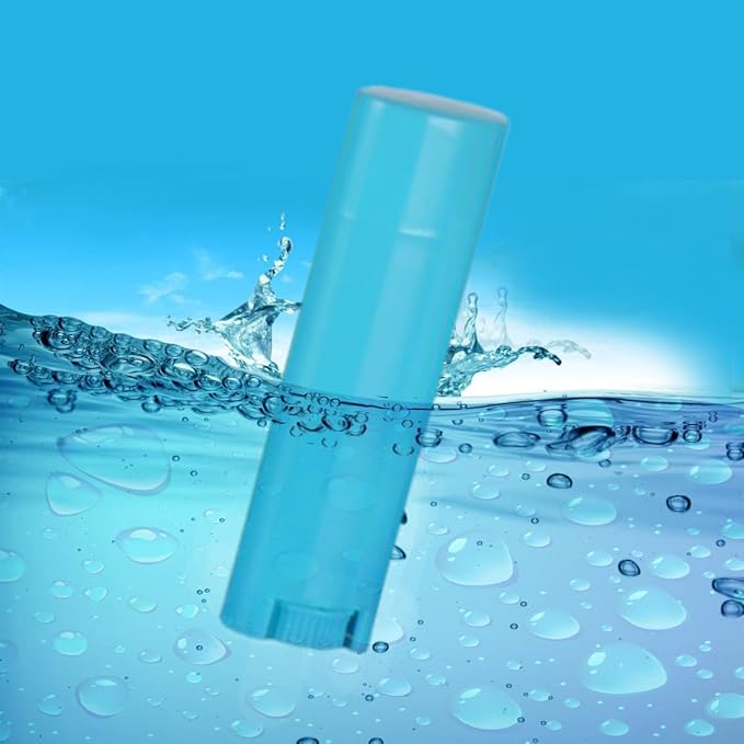 5ml 25Pcs Empty Oval Deodorant Lip balm Tubes Containers Twist-up Refillable Containers for Lipstick,Chapstick,Homemade Lip balm,DIY Deodorants(Sky Blue)