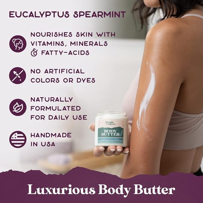 Purple Canyon Bath Gift Set for Women | Revitalizing Eucalyptus Spearmint and Cucumber Mint Self-Care Gift for Women