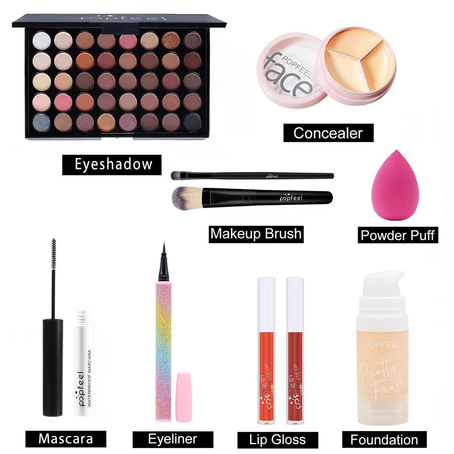 All in One Makeup Kit for Women Full Kit, Professional Makeup Gift Set, Include Eyeshadow Palette, Lip Gloss, Concealer, Foundation, Makeup Brush, Mascara